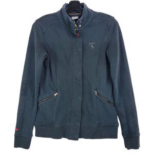PUMA Jacket FERRARI Womens Medium Black SCUDERIA FORMULA 1 Full Zip Casual
